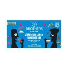 Brothers Healthy Food Μπάρα Raw  Φράουλα και Κακάο 60gr