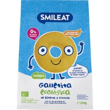 Βιολογικά Παιδικά Μπισκότα Ντίνκελ Μήλο 220gr Smileat