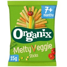 Organix Βιολογικά Στικς Λαχανικών Melty Veggie +7m 15gr Organix Βιολογικά Στικς Λαχανικών Melty Veggie +7m 15gr