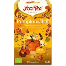 Yogi Tea Pumpkin Chai Βιολογικό Μείγμα Βοτάνων 17 Φακελάκια