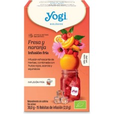Yogi Tea Cold Brew Φράουλα Πορτοκάλι 30g (15 Φακελάκια)