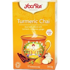  Yogi Tea Turmeric Βιολογικό Μείγμα Βοτάνων  17φακελάκια