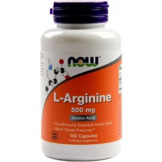 Now Foods L-Arginine 500mg 100 Κάψουλες Now Foods L-Arginine 500mg 100 Κάψουλες