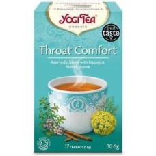 Yogi Tea Throat Comfort Βιολογικό Μείγμα Βοτάνων 17 φακελάκια Yogi Tea Throat Comfort Βιολογικό Μείγμα Βοτάνων 17 φακελάκια